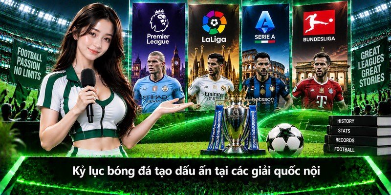 Kỷ lục bóng đá tạo dấu ấn tại các giải quốc nội